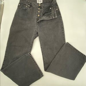 Rouje Black Jeans High Rise Button Fly sz 27